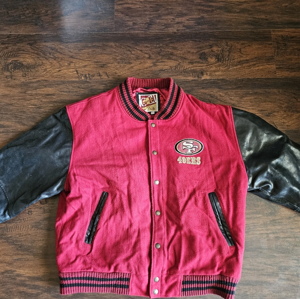 Vintage 90s 00s San Francisco 49ers Letterman Jacket  G-lll Carl Banks